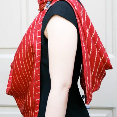 Handprinted Silk Scarf - Barnes (Wide) - Image 3