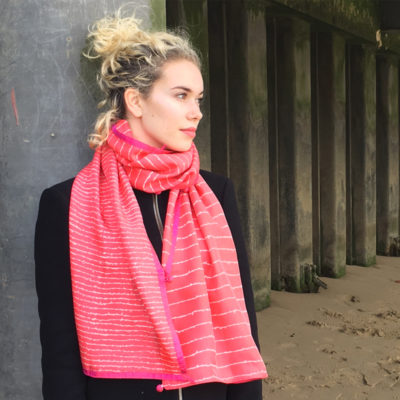 Handprinted Silk Scarf - Notting Hill (Wide) - Image 2