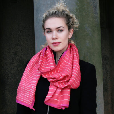 Handprinted scarf Notting Hill wide