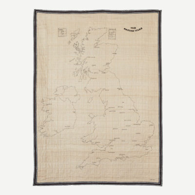 British Isles Embroidered Map