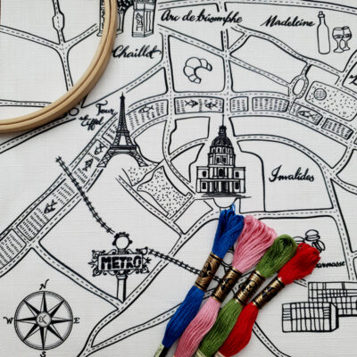 Paris Map Embroidery Kit