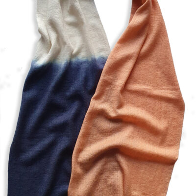 Handwoven Cashmere Scarf-Mayfair Peach