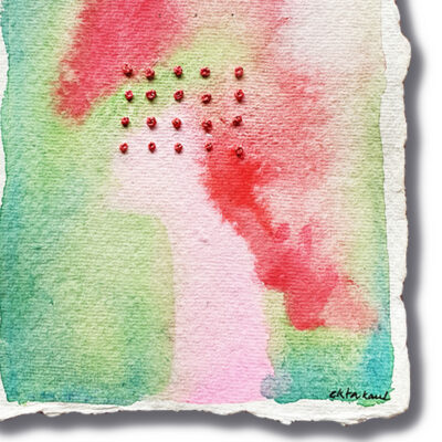 Meditative Walk 02-fuchsia red and green 2